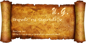 Ungváry Gusztáv névjegykártya
